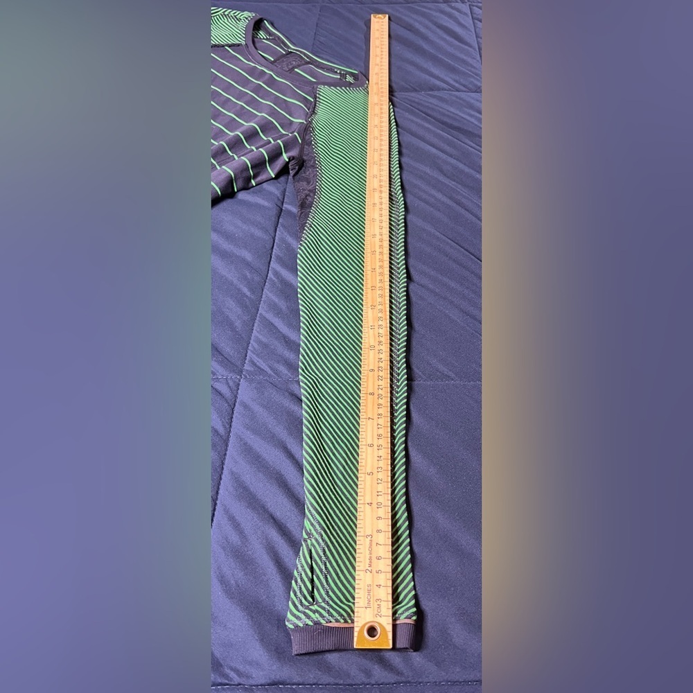 Lululemon Striped Long Sleeve Top - Green and Navy - Picture 6 of 6
